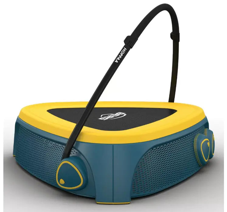 BERG Hoppaa Trampoline for Toddlers (1-4 years) with Adjustable Safety Bar and Six Magnetic Steps