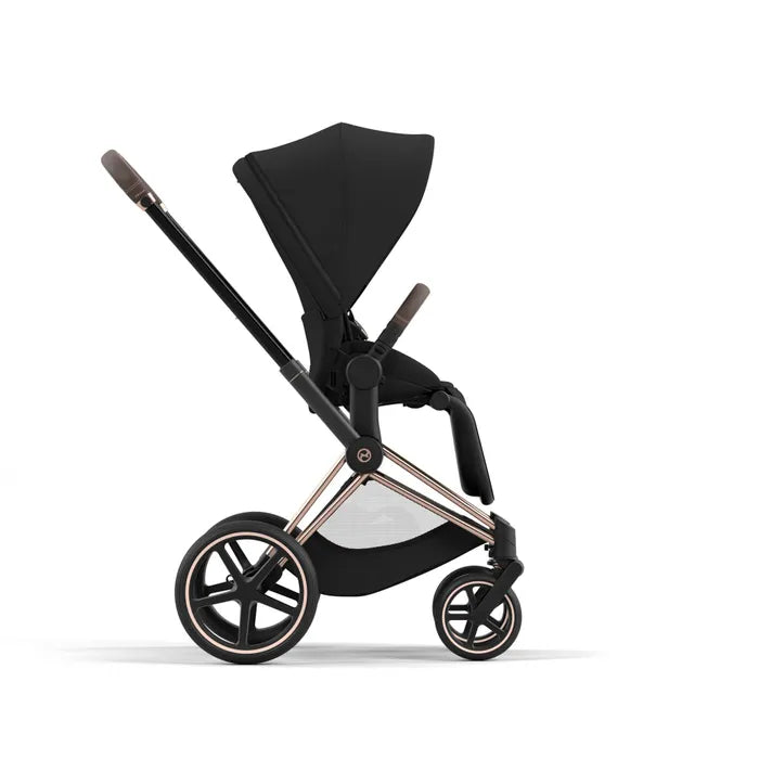 Cybex Priam IV Rosegold 2-in-1 Stroller Sepia Black with Lux Carry Cot