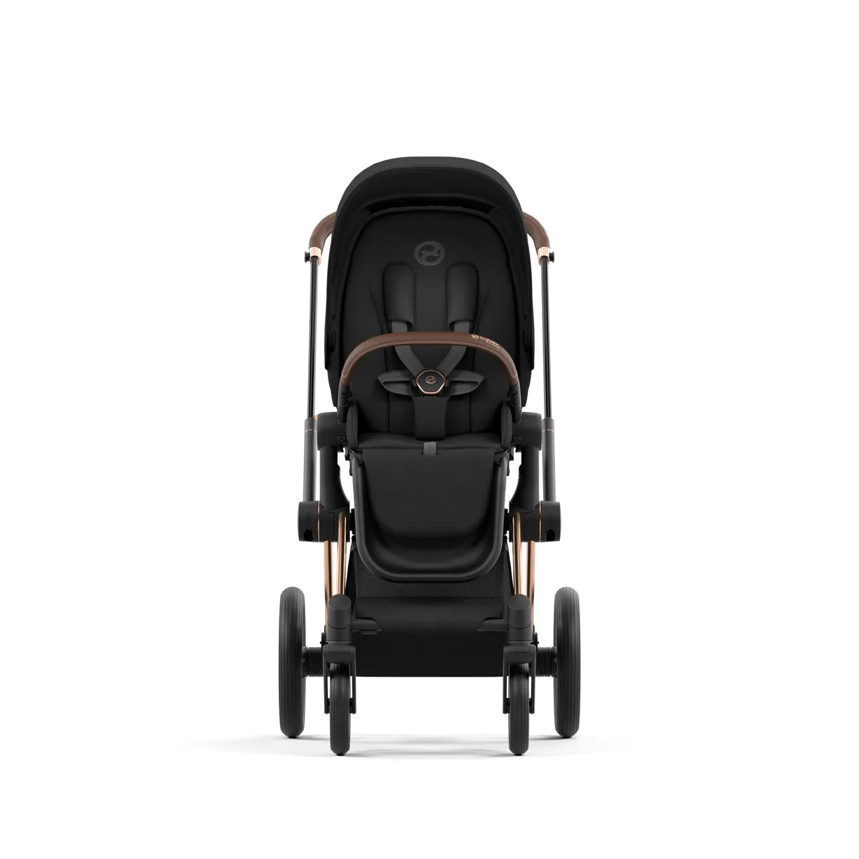 Cybex Priam IV Rosegold 2-in-1 Stroller – Sepia Black (with Lux Carry Cot)