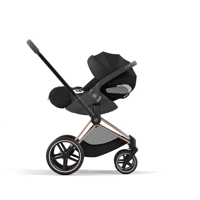 Cybex Priam IV Rosegold 2-in-1 Stroller Sepia Black with Lux Carry Cot