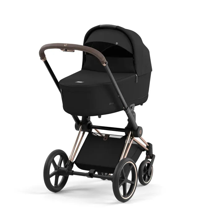 Cybex Priam IV Rosegold 2-in-1 Stroller Sepia Black with Lux Carry Cot
