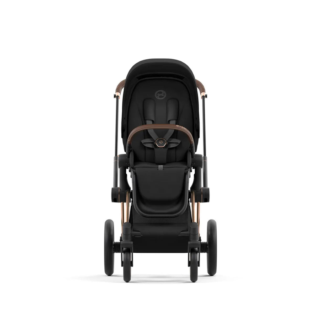 Cybex Priam IV Rosegold 2-in-1 Stroller – Sepia Black (with Lux Carry Cot)